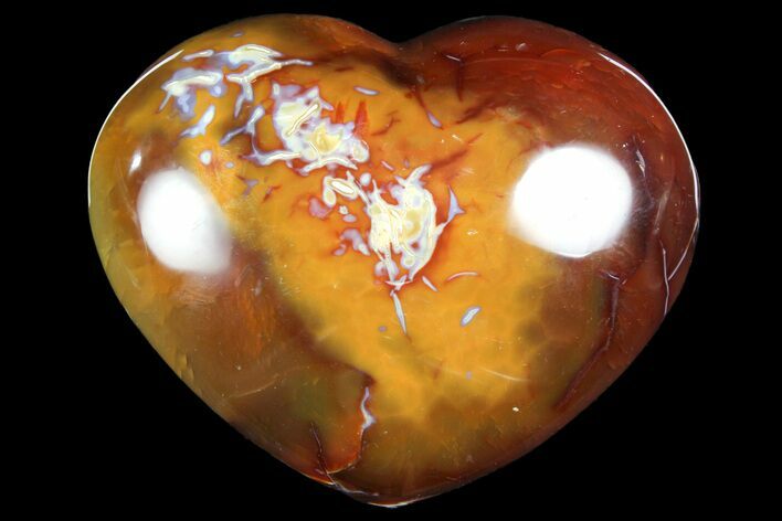 Colorful Carnelian Agate Heart #167364